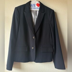 Calvin Klein Navy Two-Button Women's Blazer